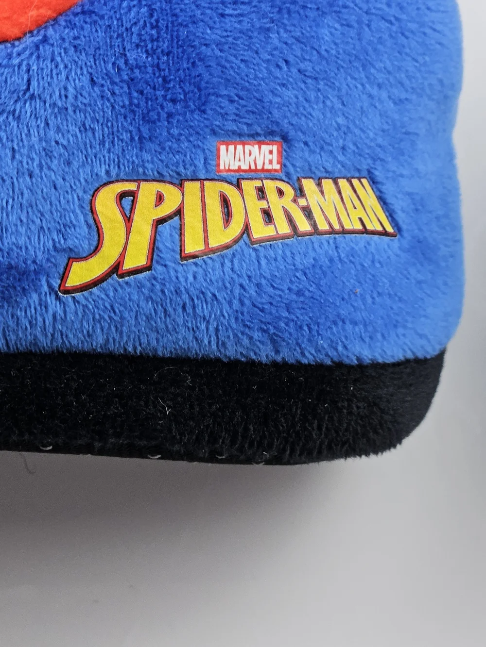 Marvel Child Spiderman Red & Blue Plush Slippers Size 11/12